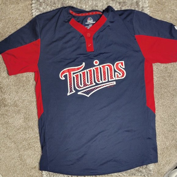 MAJESTIC MENS MINNESOTA TWINS COOLBASE JERSEY-SIZE LARGE - Picture 4 of 12
